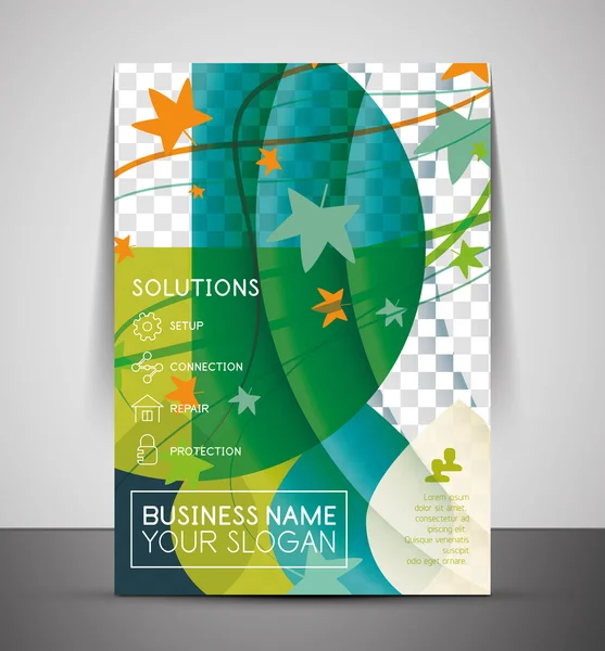 Nature corporate flyer print template — Stock Vector