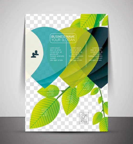 Nature corporate flyer print template — Stock Vector