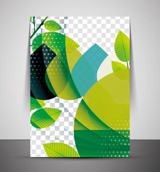 Naturaleza volante corporativo plantilla de impresión — Vector de stock