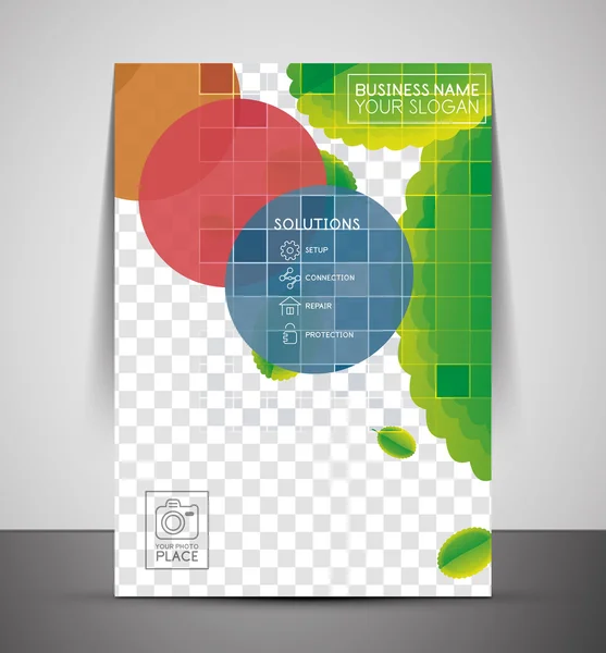 緑の設計ビジネス企業印刷テンプレート — ストックベクタ