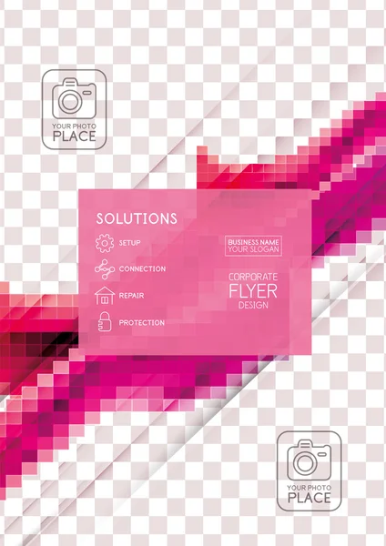 Welle abstraktes Corporate Flyer Print Design — Stockvektor
