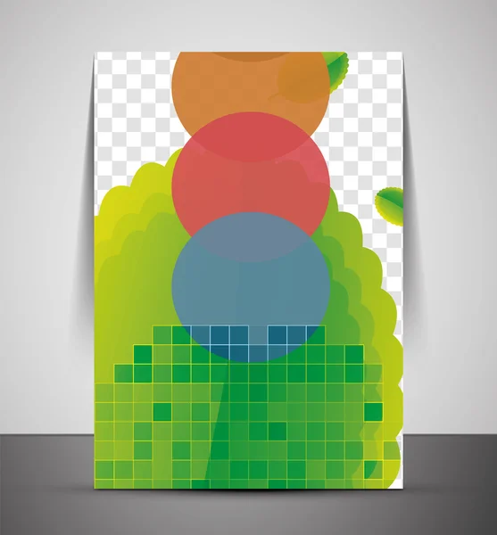绿色设计业务公司打印模板 — 图库矢量图片