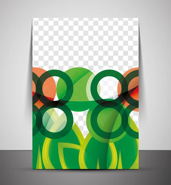 Green design business corporate print template — Stock Vector