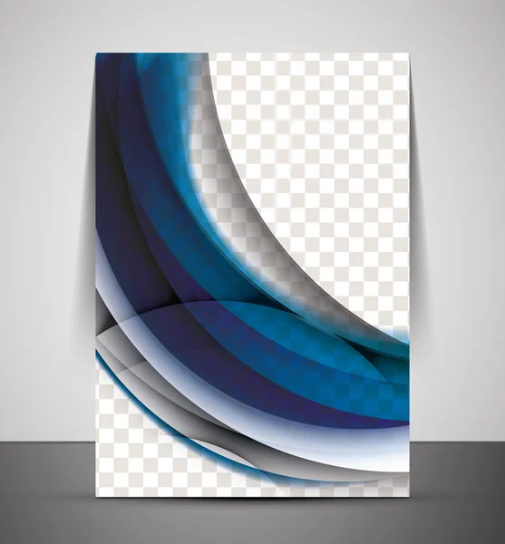 Wave abstract corporate flyer print design — Stock Vector