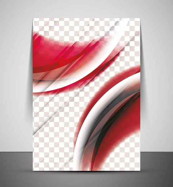 Våg abstrakt corporate flyer print design — Stock vektor