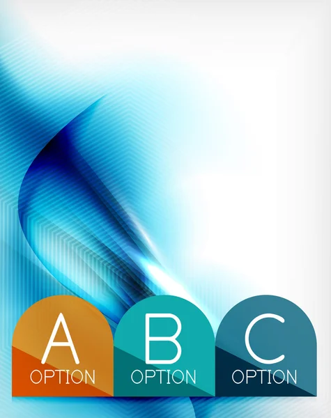 Blue aqua wave diseño póster de negocios — Vector de stock