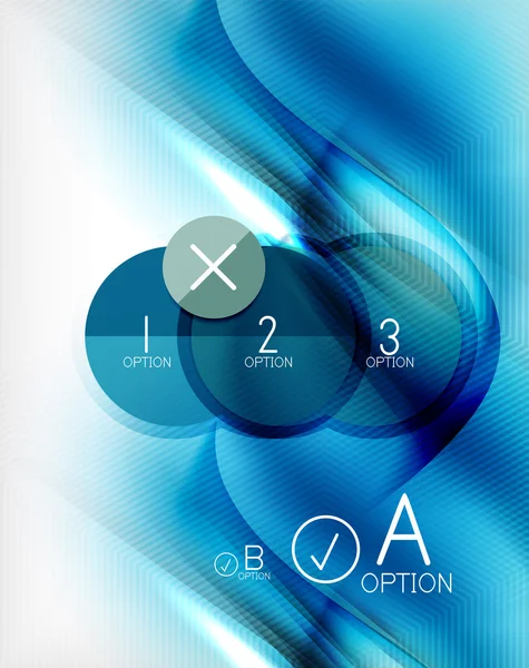 Blue aqua wave diseño póster de negocios — Vector de stock