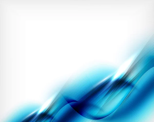 Mavi su dalgası tasarlanmış iş posteri — Stok Vektör