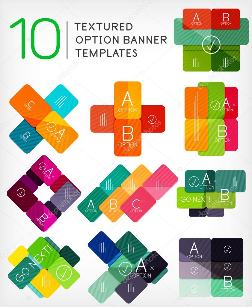Set of infographic modern templates - stripes, lines
