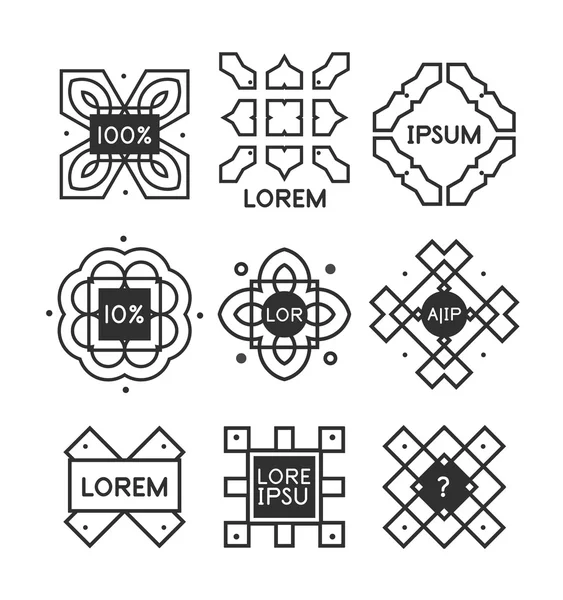 Geometriska vintage etikett minimal design — Stock vektor