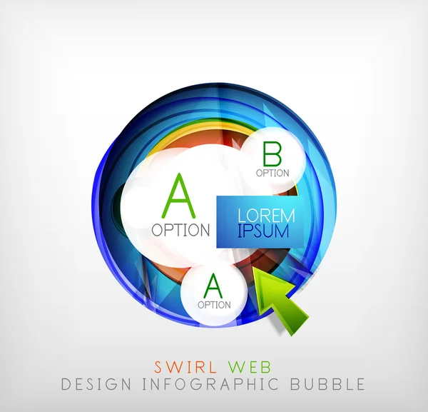 Círculo de diseño web de burbujas de elementos de infografía — Archivo Imágenes Vectoriales