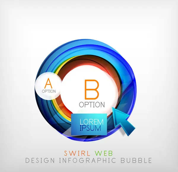 Kruh web design bubliny | Infographic prvky — Stockový vektor