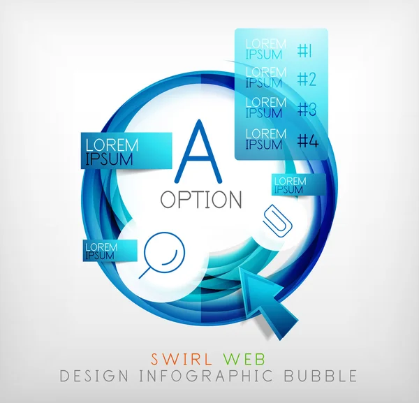 Circle web design bubble | infografische Elemente — Stockvektor