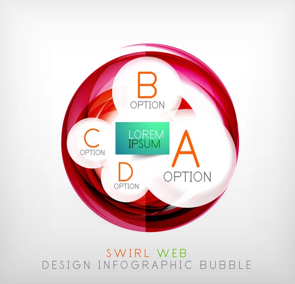 Círculo de diseño web de burbujas de elementos de infografía — Archivo Imágenes Vectoriales