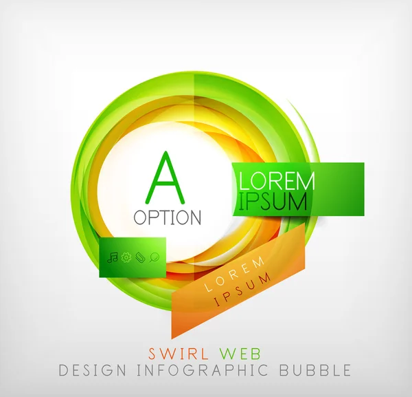 Circle web design bolla elementi infografici — Vettoriale Stock