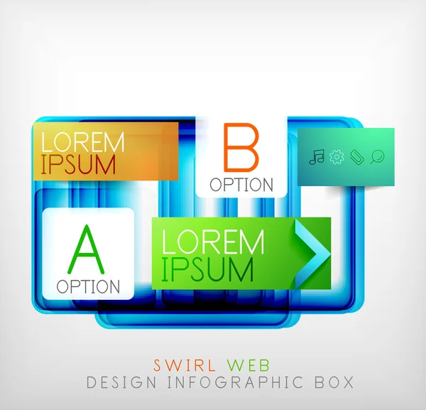 Vector vierkant geometrische vorm web ontwerp vakken — Stockvector