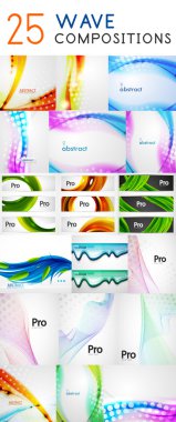 Dalga soyut kompozisyon mega toplama