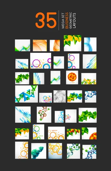 Mega conjunto de plantillas abstractas de negocios — Vector de stock