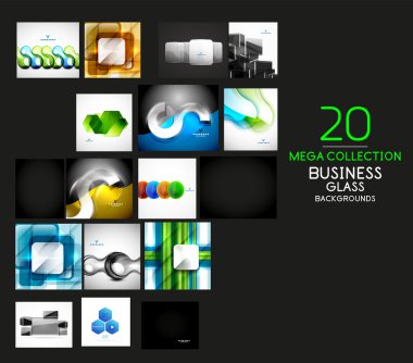 Mega set vektör cam etiketleri ve kompozisyonlar