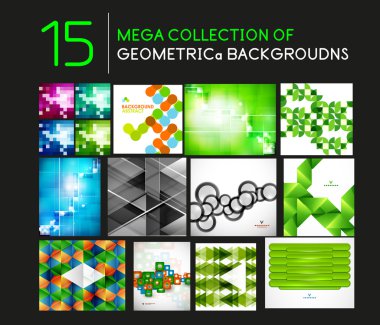 Geometrik şekil arka Mega set