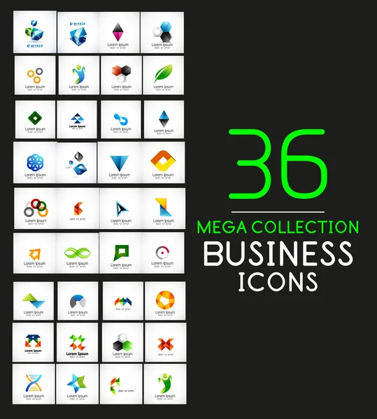 Mega collection of vector business icons — Stock Vector