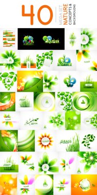 vektör mega set doğa kavramları