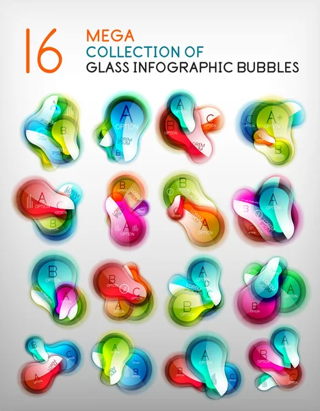 Abstracte toespraak bubble infographics set — Stockvector