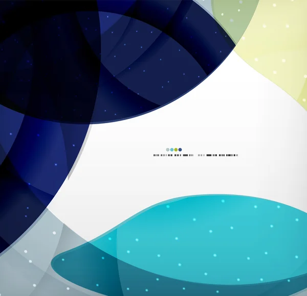 Blå corporate abstrakta former moderna broschyr design — Stock vektor