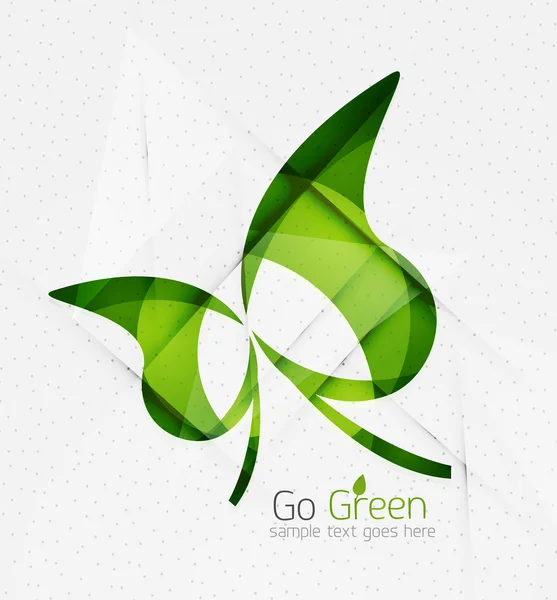 Green eco unusual background concept — Stock Vector