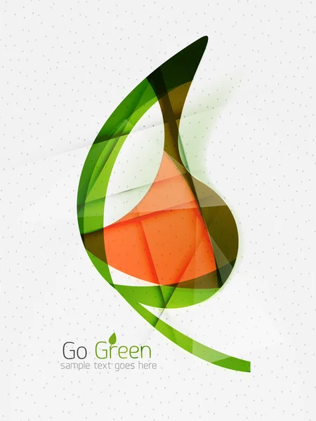 Verde eco inusual concepto de fondo — Vector de stock