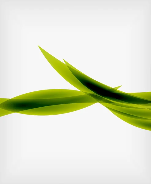 Zelená eco abstraktní linie složení — Stockový vektor