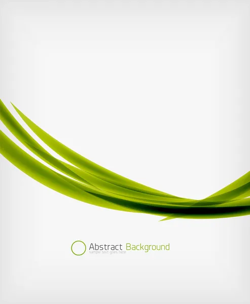 Grüne ökologische Zusammensetzung abstrakter Linien — Stockvektor
