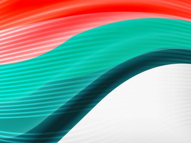 Gökkuşağı renkli dalga soyutlama tasarım şablonu