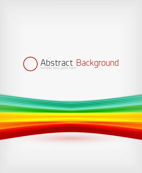 Regenbogen Farbe Welle Abstraktion Design-Vorlage — Stockvektor