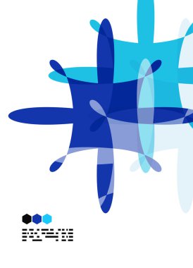 Mavi modern geometrik tasarım şablonu