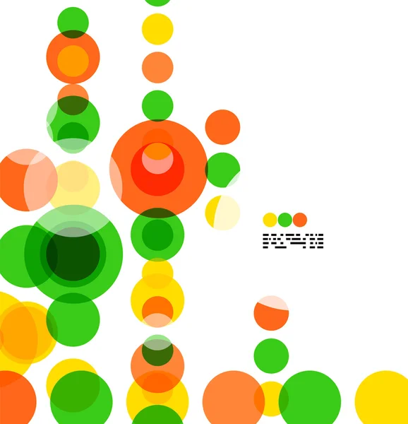 Geometrické barevné kruhy pozadí — Stockový vektor
