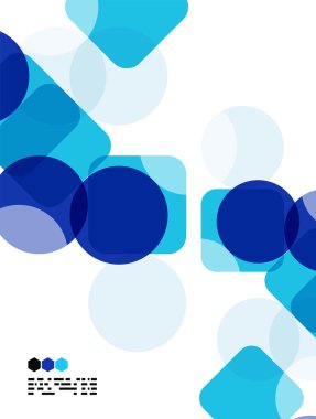 Mavi modern geometrik tasarım şablonu