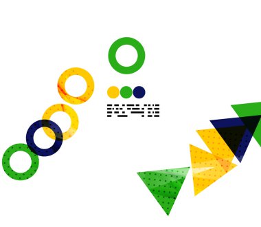 geometrik arka planda Brezilya bayrağı kavramı