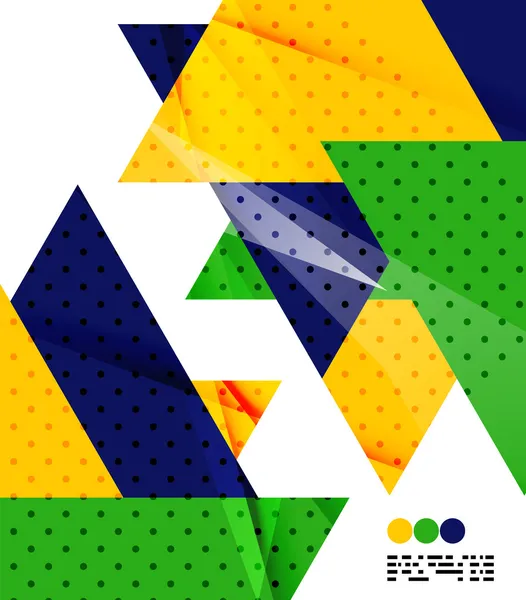 Геометрический фон в концепции флага Бразилии — стоковый вектор