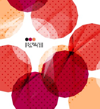 parlak kırmızı geometrik modern tasarım şablonu