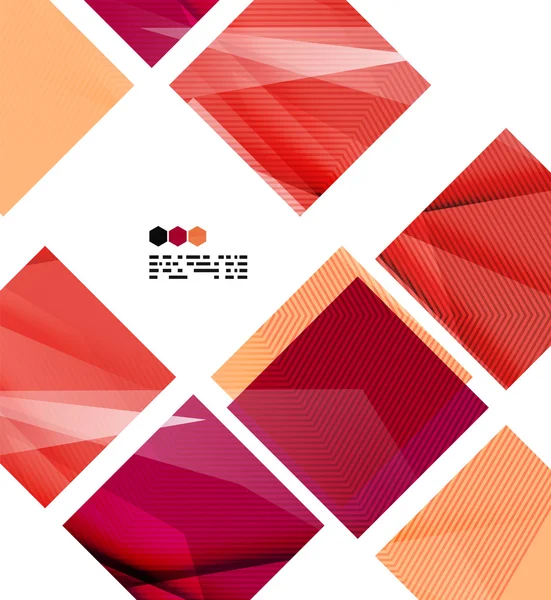 Modelo de design moderno geométrico vermelho brilhante — Vetor de Stock