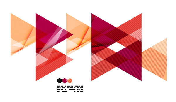 Ярко-красный геометрический шаблон
