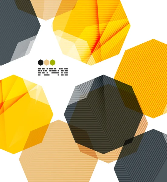 Bright yellow geometric modern design template — Stock Vector