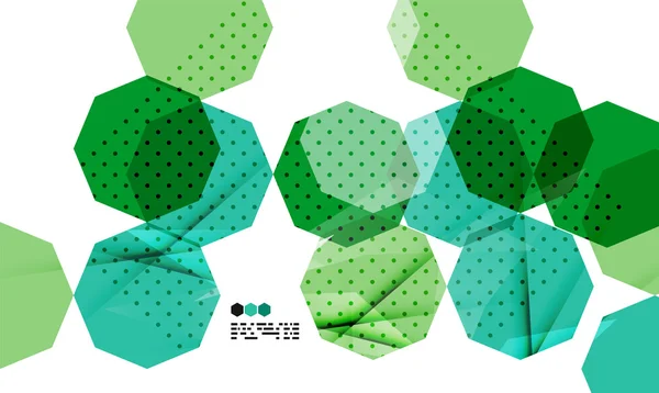 Plantilla de diseño moderno geométrico verde brillante — Archivo Imágenes Vectoriales