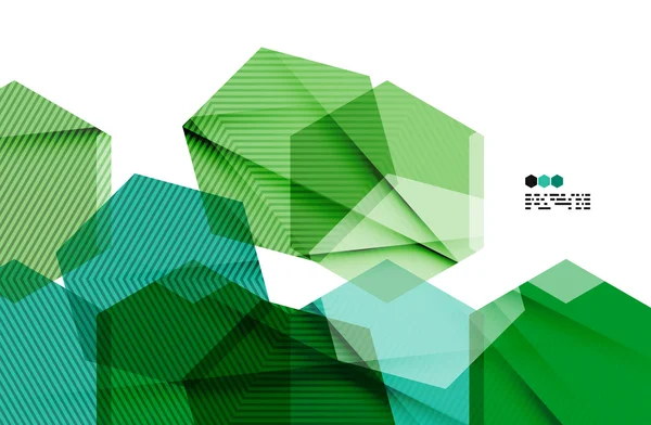 Helder groene geometrische moderne ontwerpsjabloon — Stockvector