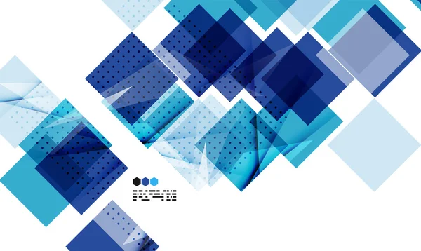 Bright blue geometric modern design template — Stock Vector