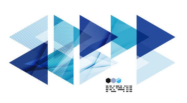 Ярко-голубой геометрический шаблон
