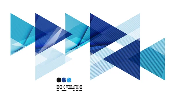 Modello di design geometrico moderno blu brillante — Vettoriale Stock