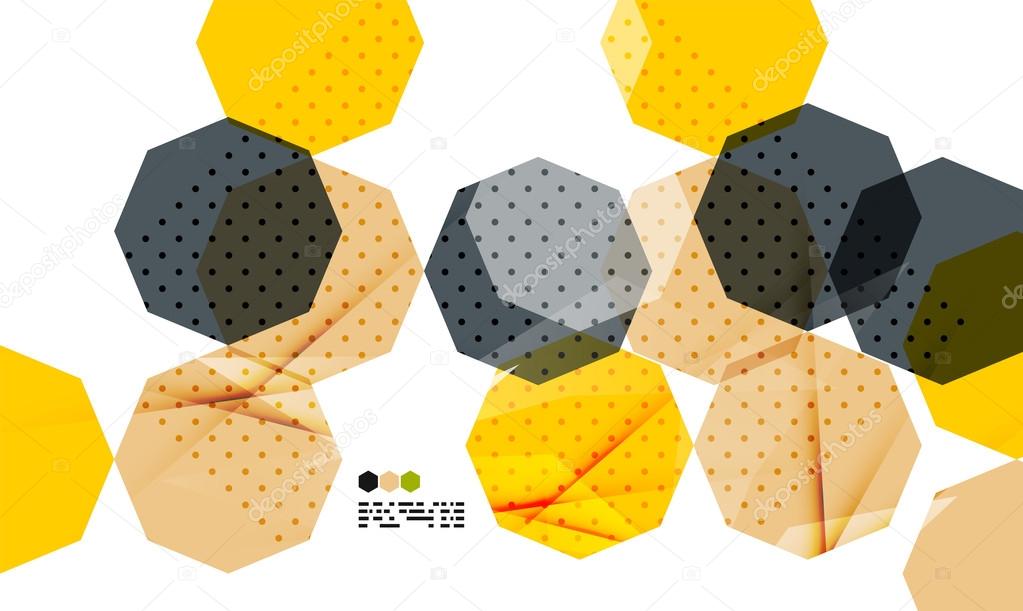 Bright yellow geometric modern design template