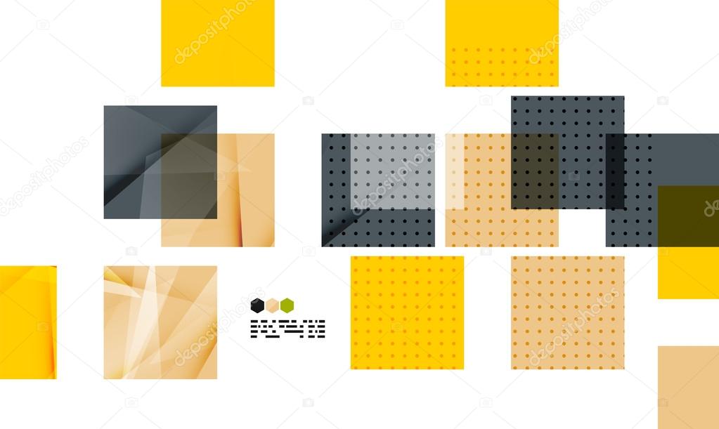 Bright yellow geometric modern design template